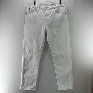 AG Adriano Goldschmied Jean Women 31 AG-Ed Denim Ex Boyfriend Slouchy Slim White